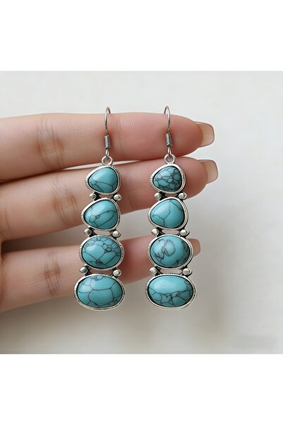 Choice Green Bohemian natural turquoise earrings are available in three color...