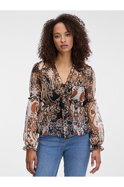 ORSAY Brown women's patterned blouse