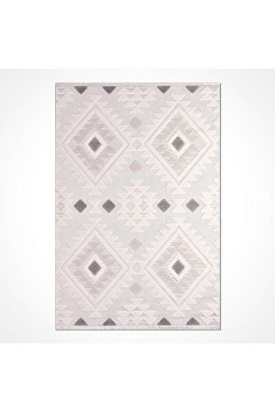 halinet Halı.Net Beige Modern Washable Non-Slip Living Room Carpet Cr-Almira-...