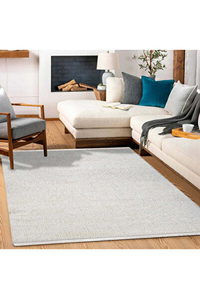 halinet Halı.Net Cream Modern Washable Non-Slip Living Room Carpet Cr-Filika-...