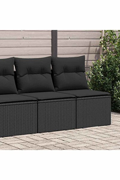 vidaxl Set mobilier de gradina cu perne, 2 piese poliratan/lemn acacia