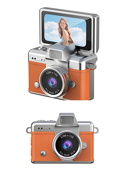 kozo-f Mini Kamera Dönen Ekran Flaşlı Selfie Video Vlog Kamerası Anahtarlık 1...
