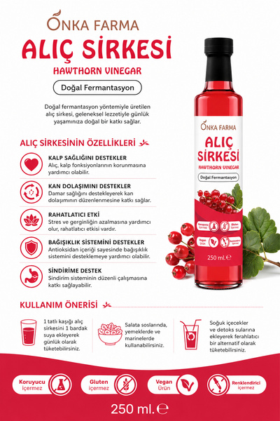 OnkaFarma Onka Farma Alıç Sirkesi 250 ml