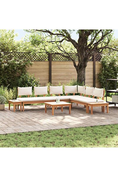 vidaxl Set de canapele pentru gradina 4 pcs Maro È™i Crem