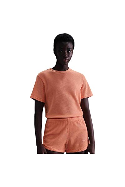 Nike Tricou sport de damă cu mânecă scurtă, tip waffle, mărimea M