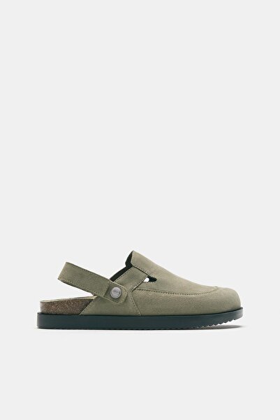 Pull & Bear STWD deri bantlı sabo terlik