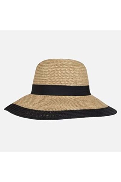 SHOPIENS -Melange Hat with Black Ribbon