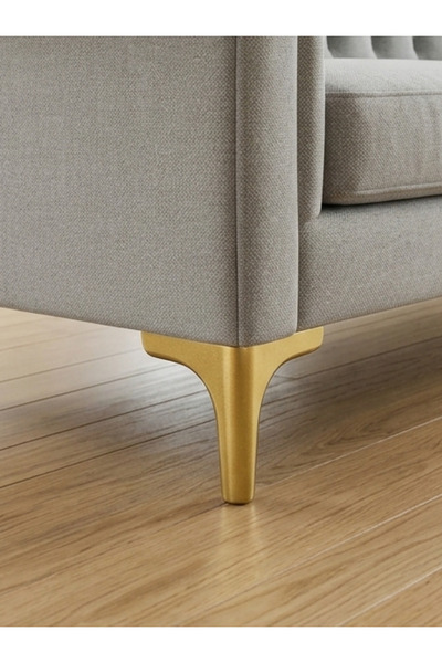 Mas Kulp Altın Gold Renk Sert Plastik Mobilya Ayağı 15 cm (4 Adet Lüks Koltuk...
