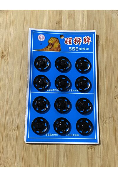 Lorin hobi Snap Fastener Metal Black 1.8 cm 12 Li Card