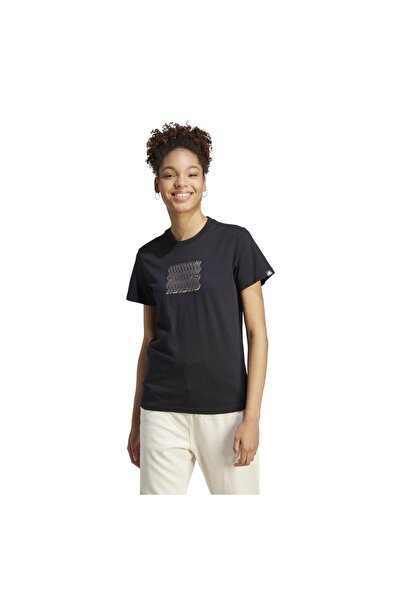 adidas Femei& # x27;s Tricou sport cu mânecă scurtă și imprimeu grafic vibrant S