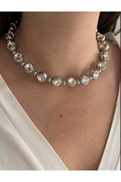 Gülce Taş Detaylı Choker Kolye