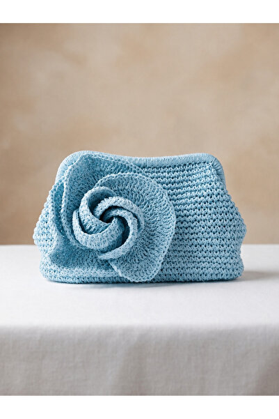 Ruche Atelier Çiçekli örgü clutch