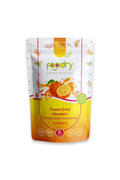 Foodry Dondurularak Kurutulmuş Mandalina - Freeze Dry Mandalina 17g | Katkısı...