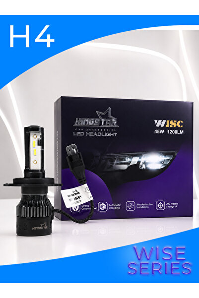 KNG H4 LED Xenon Far | KINGSTAR | Ampulü 45W 12000LM Beyaz Işık 8000K | Yeni ...