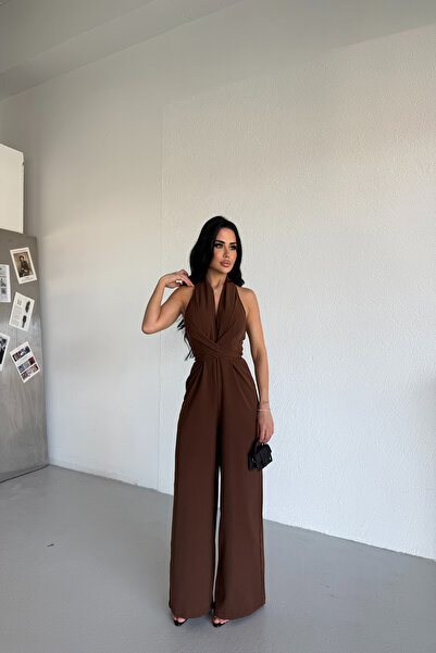 KAMACI BUTİK HALTER NECK JUMPSUIT