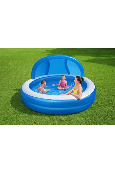 BESTWAY 54337 UV Careful Gölgelikli Şişme Havuz 2.41m x 2.41m x 1.40m