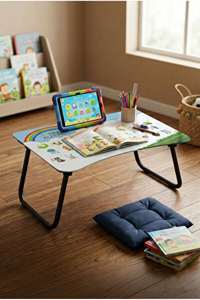 Zevahir Home Foldable Glass Children's Laptop Stand - Learning about Animals ...
