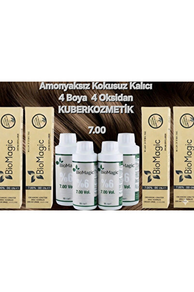 BIOMAGIC 7.00 Orta Kumral Organik İçerikli Amonyaksız Kalıcı Kokusuz Saç Boya...