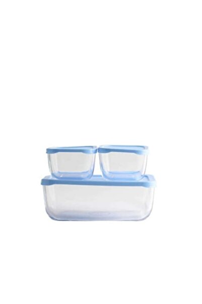 Pasabache Set of 3 glass bowls with lid Pasabahce Snowbox