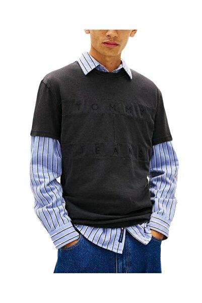 Tommy Hilfiger Ανδρικό T-shirt Μαύρο Tommy Jeans DM0DM22312-BDS