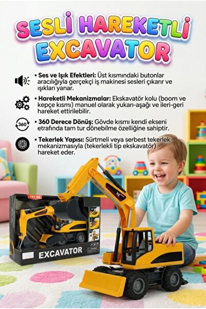 Tıfıl Toys Işıklı Sesli Pilli Buton Fonksiyonlu Hareketli Kollu 360 Derece Dö...