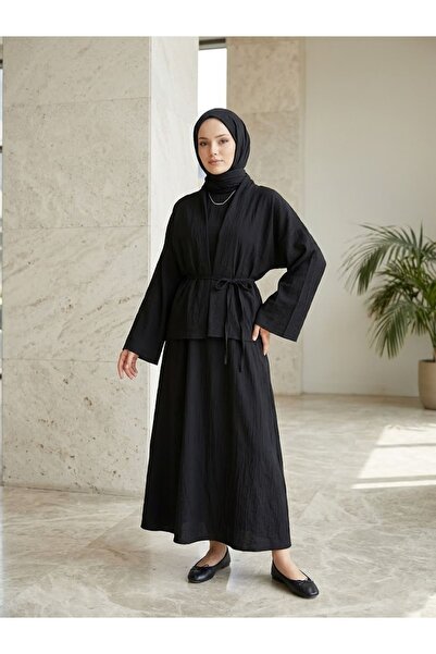 Naknaku Double Strawberry Dress-Black