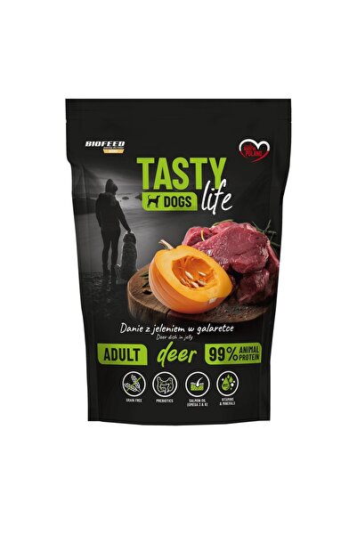 BIOFEED Tasty Dog Life Mini Cerb 90% Pliculeț 150g
