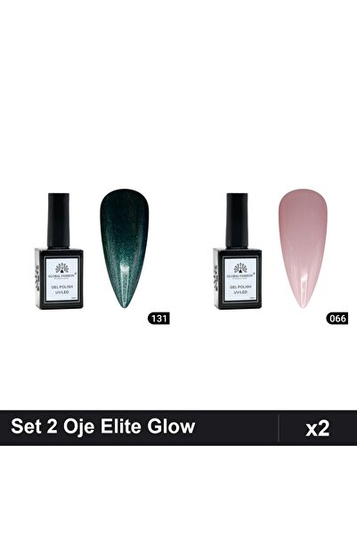 Makeup Set 2 Oje Semipermanente Global Fashion Elite Glow 15ml, Nuante 131 06...
