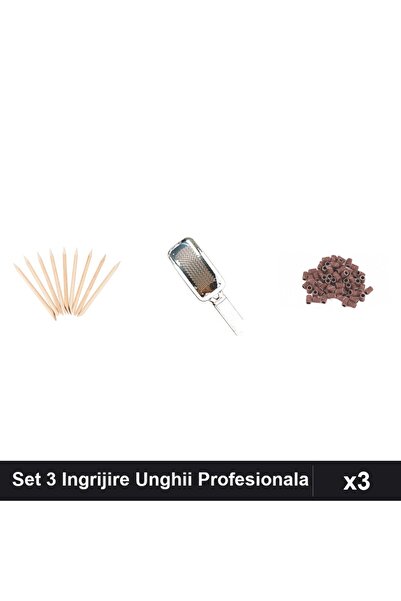 Makeup Set 3 Ingrijire Unghii - Betisoare Portocal 10buc, Razatoare Calcaie, ...