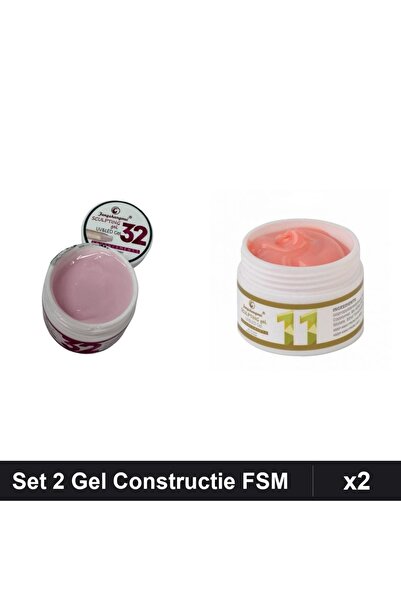 Makeup Set 2 Geluri Constructie UV LED FSM 15g, Nuante 32 și 11, Builder Gel ...