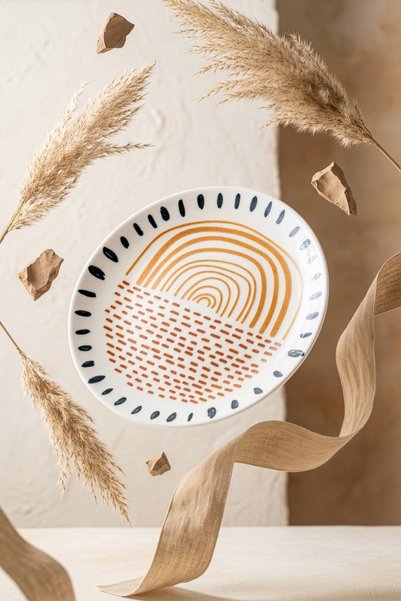 Heda Porselen Yakamoz 6-Piece Porcelain Cake Set
