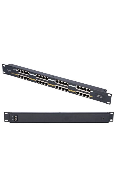 Extralink 16 Porturi |   Injector PoE |   16x 100Mb/s RJ45, Montabil în rack