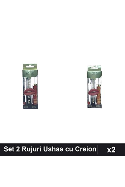 Makeup Set of 2 Lipsticks with Ushas Pencil, Shades 18 and 13, Professional L...