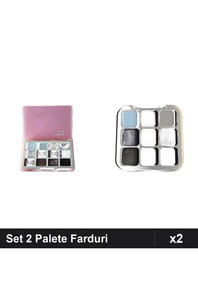 Makeup Set of 2 True Eyes Eyeshadow Palettes No. 04 and DoDo Rose 8g, Profess...