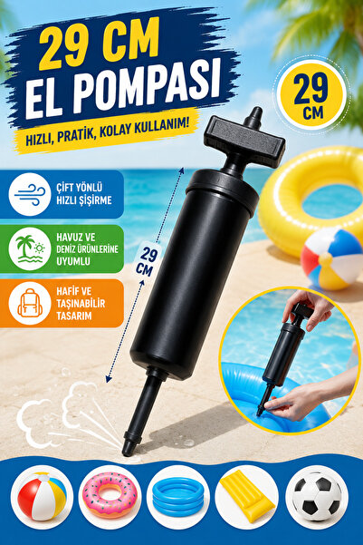 Tamsena Store 29 Cm Çift Yönlü El Pompası Şişme Havuz Deniz Simidi Yatak Top ...