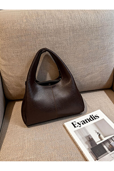eyandis Women's Brown Leather Look Hand and Shoulder Bag - Stylish Hobo Bag -...