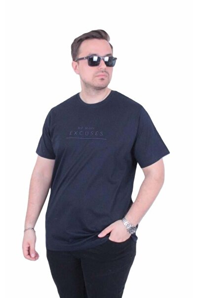 Starbattal Tricou cu gâtul în formă de O pentru bărbați, mărime mare, Excuses...