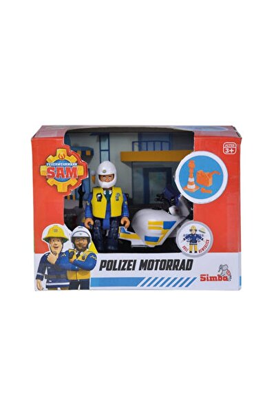 Pompierul Sam FIGURINĂ MOTOCICLETĂ POLIȚIE SAM