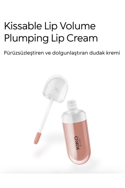 Kiko Kissable Lip Volume Plumping Lip Cream - 04 Nude Ever