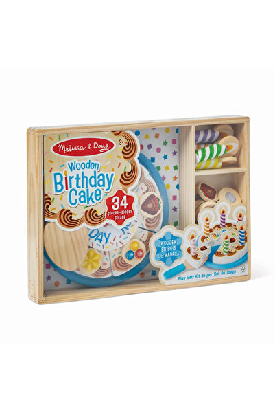 Melissa and Doug Set de joacă din lemn cu tort aniversar