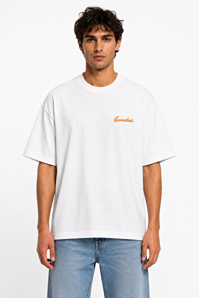 Compostela Unisex Essential New Season Logo Front Printed Oversized Thick Fab...