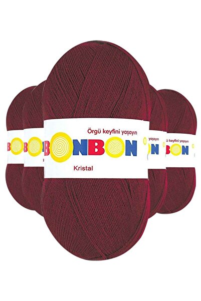 atastore2017 5 Pieces Crystal Hand Knitted Fiber String Claret Red 98220