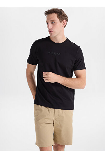 Lee Cooper Crna muška majica sa logotipom regularnog kroja 262 LCM 242008 OSW...