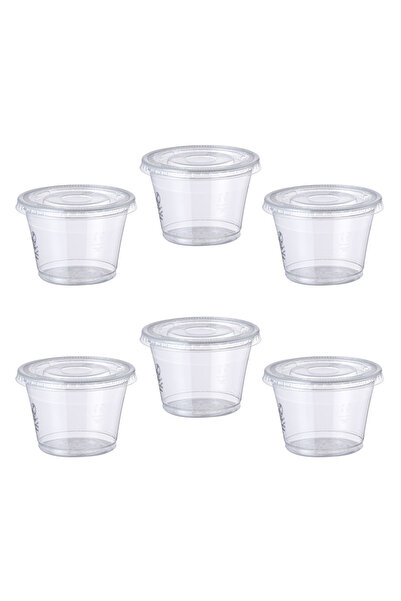 Zumzeria Transparent Round Reusable Plastic Bowls with Lid 165ml - 20pcs