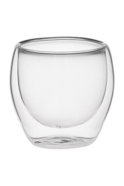 OEM Transparent Glass Cup with Double Walls 80ml