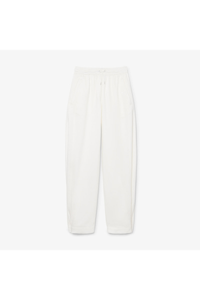 Lacoste Kadın Oversize Fit Beyaz Pantolon