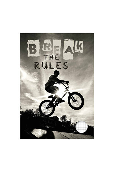 Zumzeria Caiet A4 pentru elevi, Matematică, Copertă Neagră, Design Bicicletă ...