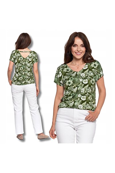 MORAJ Blouse Women's Viscose T-Shirt V-neck Short Sleeve