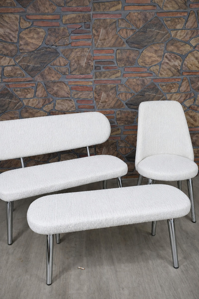 kılıfteks Bench ve Puf Takımı Kılıf Seti - 2 Sandalye, 1 Bench, 1 Puf Örtüsü