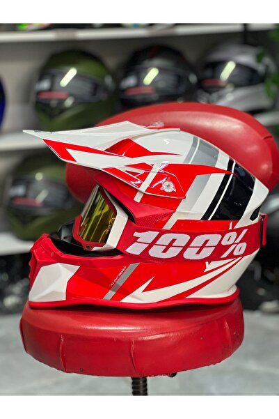 Origial Cross enduro motosiklet kaskı gözlük dahil